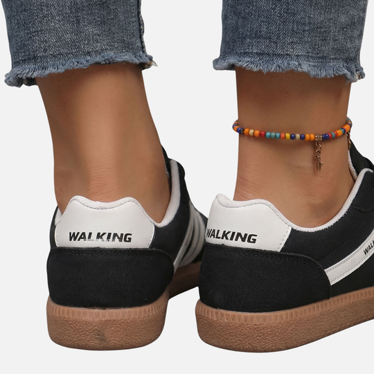 Lässige Slipper aus Webstoff – Flache Walkingschuhe für Damen