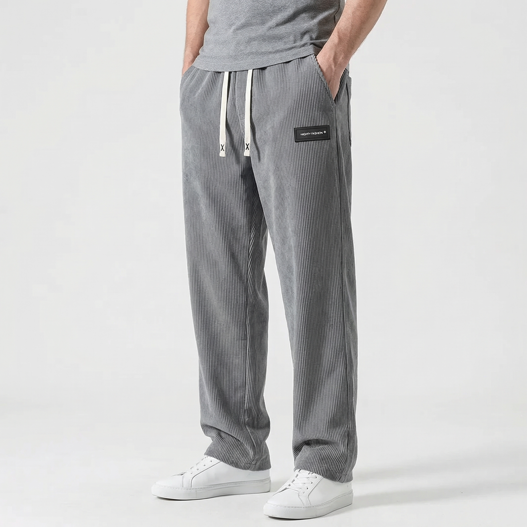 Leichte Casual Cordhose mit Kordelzug und Taschen für Herren
