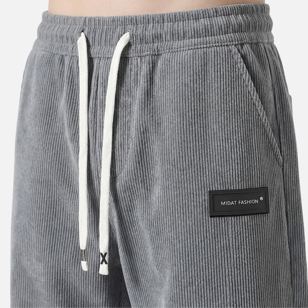 Leichte Casual Cordhose mit Kordelzug und Taschen für Herren