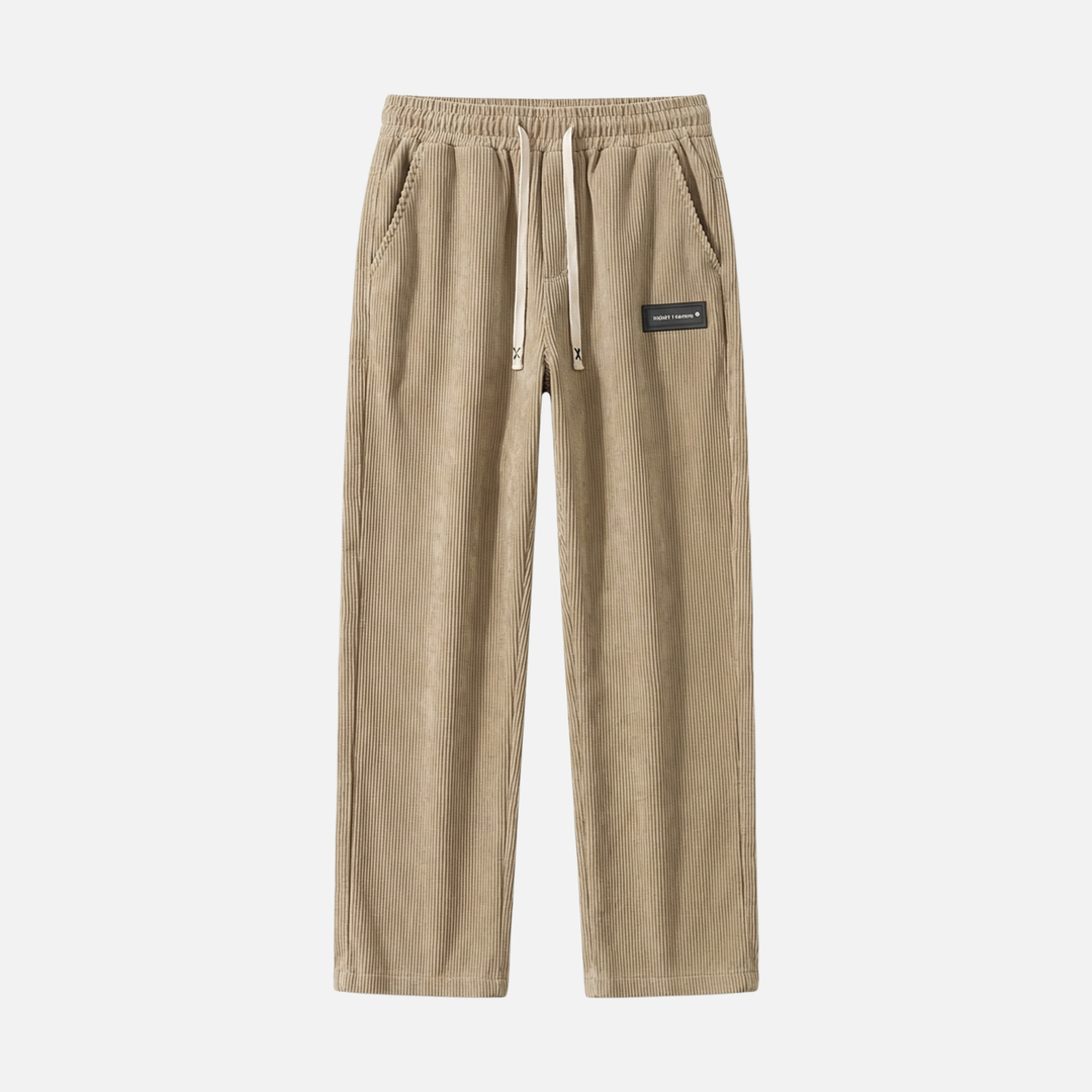 Leichte Casual Cordhose mit Kordelzug und Taschen für Herren