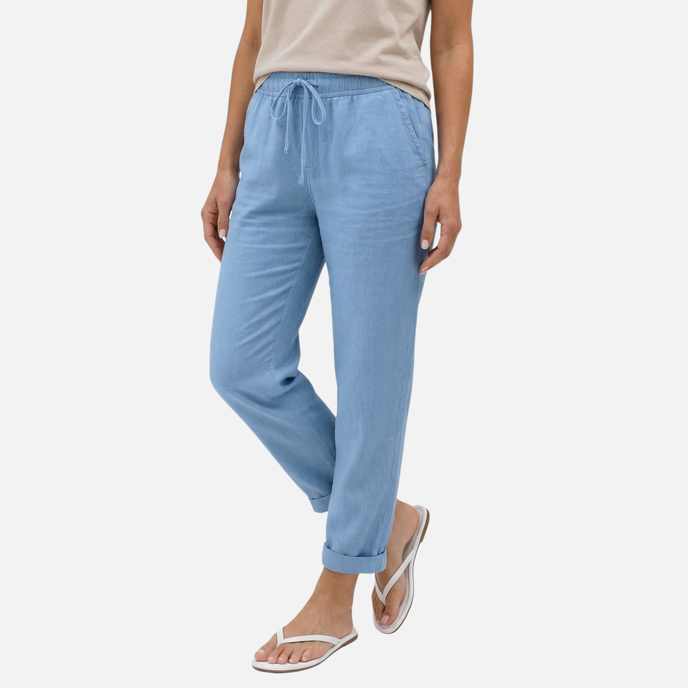 Leichte Sommer Leinenhose mit Stretch Regular Fit für Damen