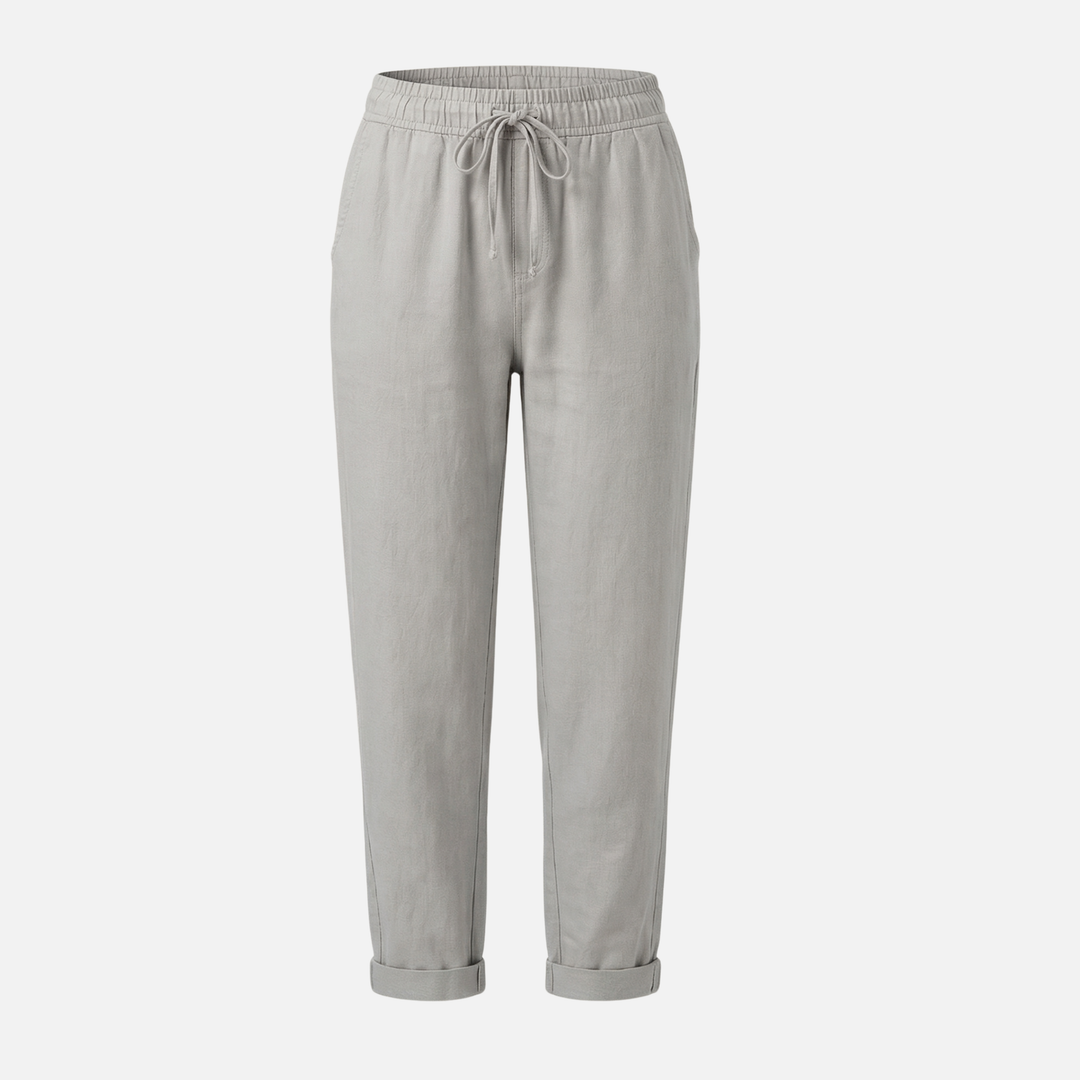 Leichte Sommer Leinenhose mit Stretch Regular Fit für Damen