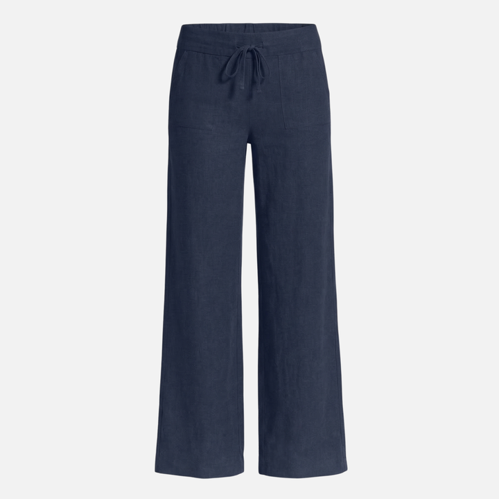 Leichte Sommer Oversize Leinenhose mit Kordelzug für Damen
