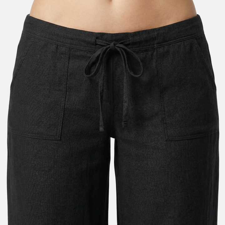 Leichte Sommer Oversize Leinenhose mit Kordelzug für Damen