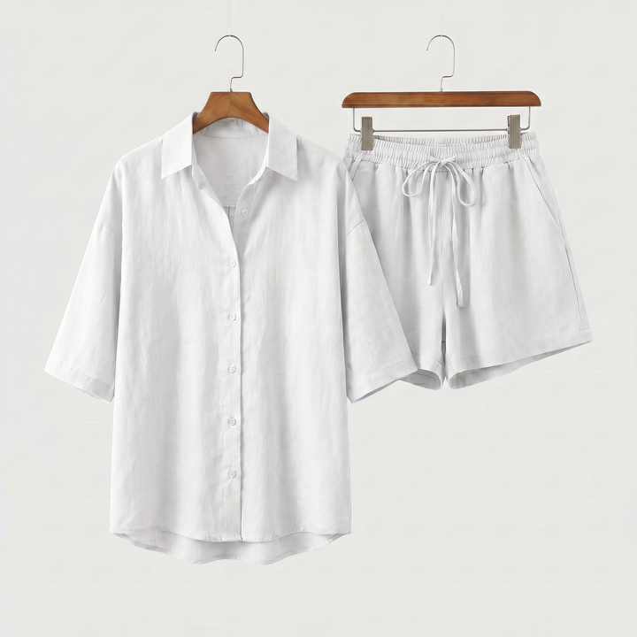 Damen_Sommer_Relax_Set_aus_Leinen_Top_und_Shorts_13