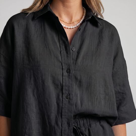 Damen_Sommer_Relax_Set_aus_Leinen_Top_und_Shorts_6