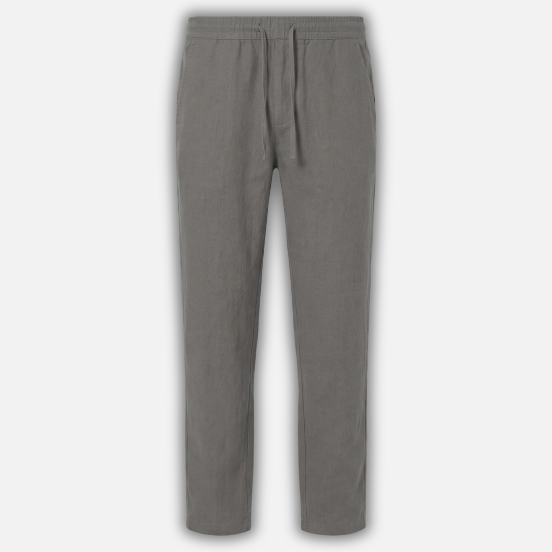 Linen Hose mit Elastischem Bund und Seitentaschen für Männer