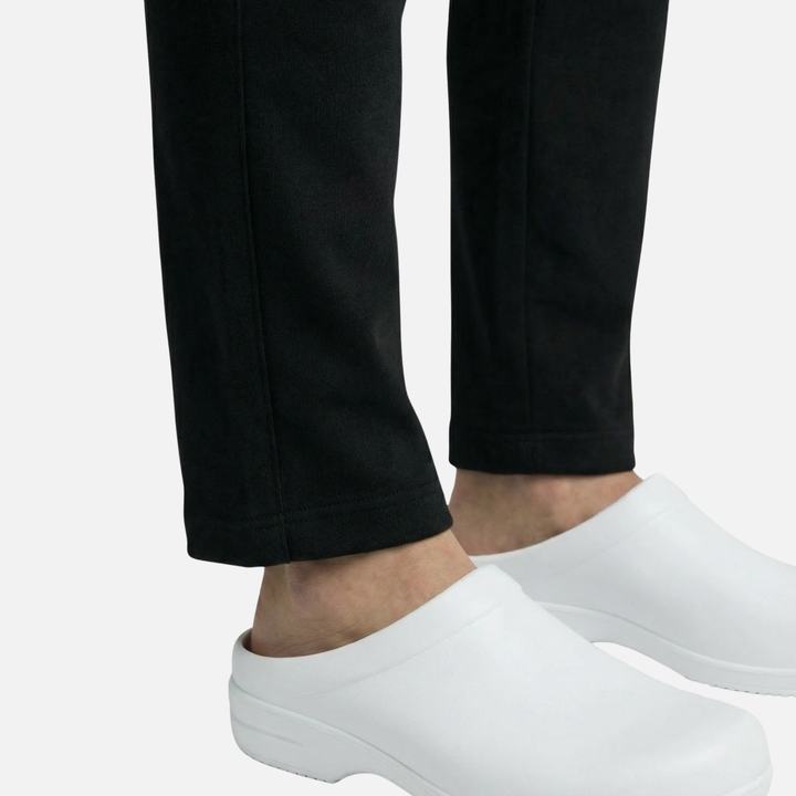 Linen pants with elastic waistband and side pockets for men