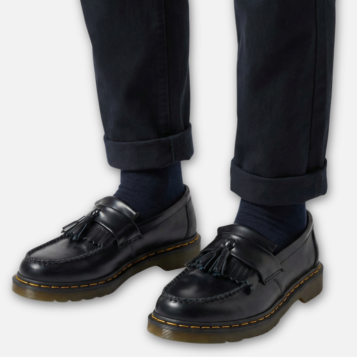 Loafers with Tassel Detail and Polished Surface for Men