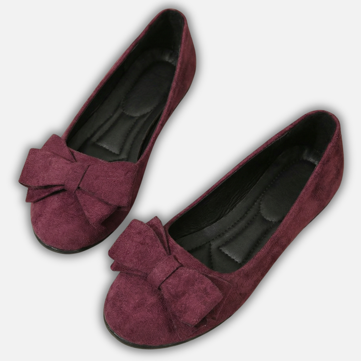 Loafers with Bow Detail and Rounded Toe for Women