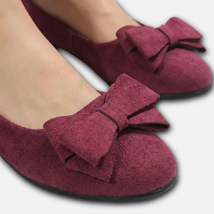 Loafers with Bow Detail and Rounded Toe for Women