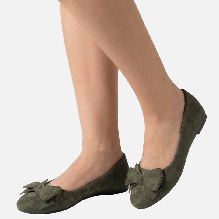 Loafers with Bow Detail and Rounded Toe for Women