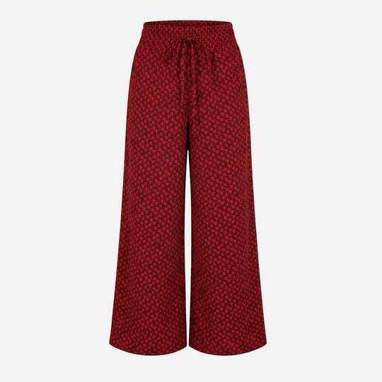 Locker fallende Hose mit geometrischem Print für Damen