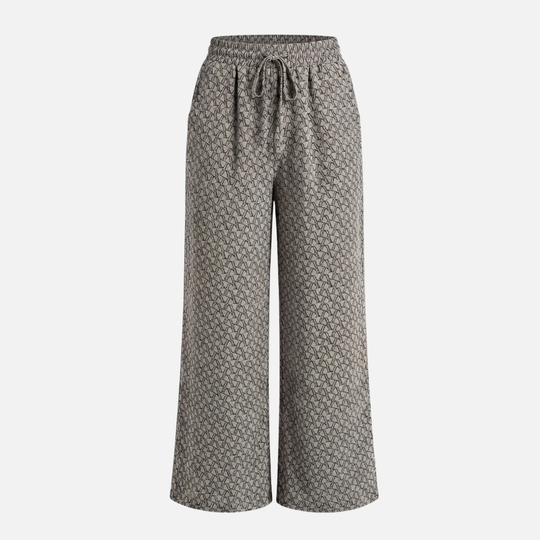 Locker fallende Hose mit geometrischem Print für Damen