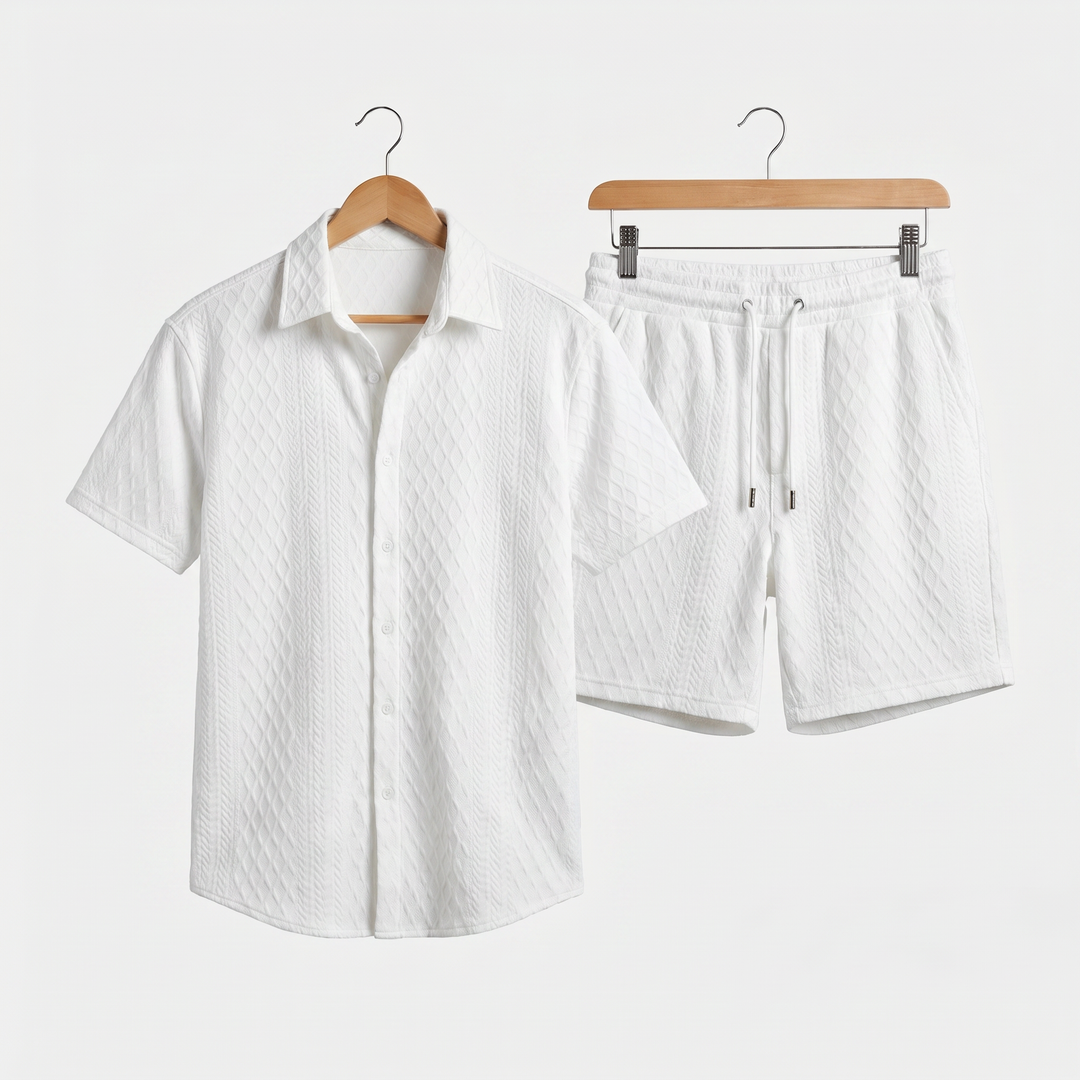 Entspanntes_Strukturstrick_Set_mit_Kordelzug_Shorts_f_r_Herren_9