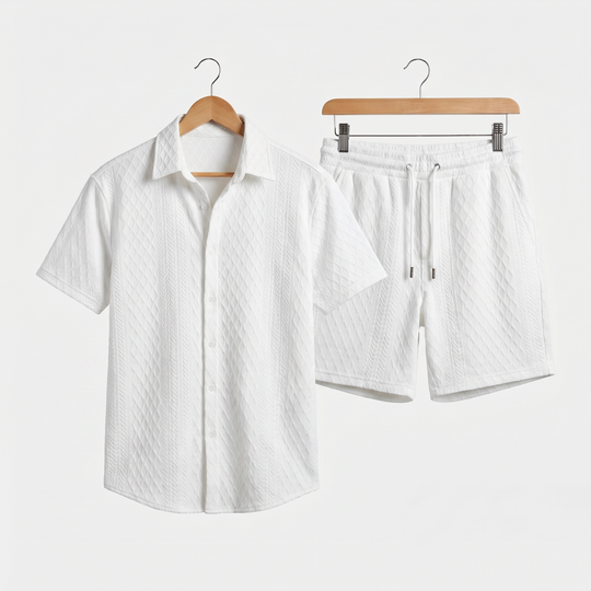 Entspanntes_Strukturstrick_Set_mit_Kordelzug_Shorts_f_r_Herren_9