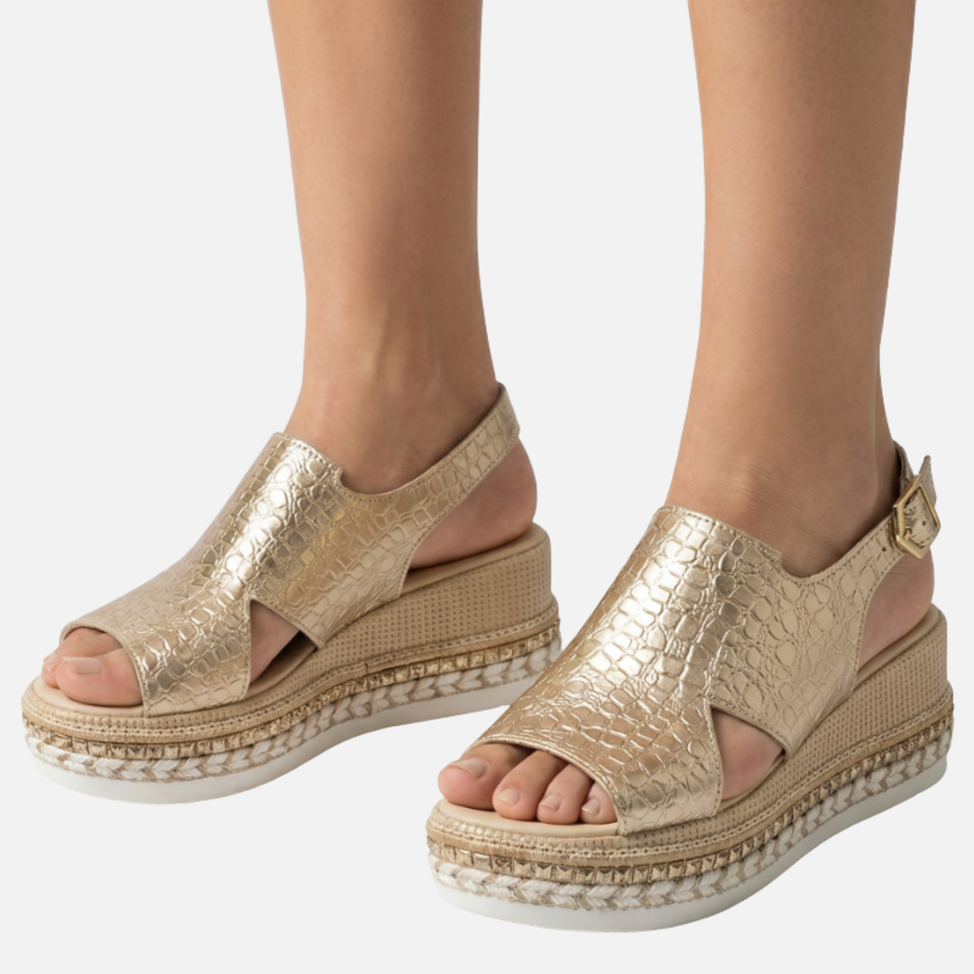 Offene Sandalen mit verstellbarem Riemen für Frauen