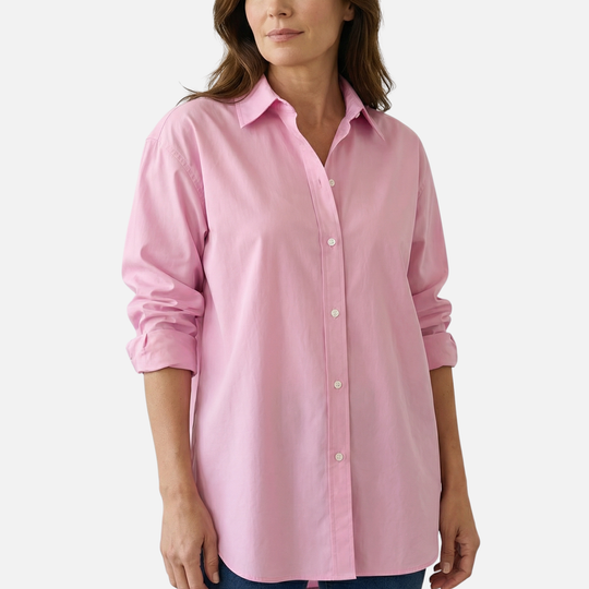 Oversize Baumwollbluse – Lockere Passform für Damen