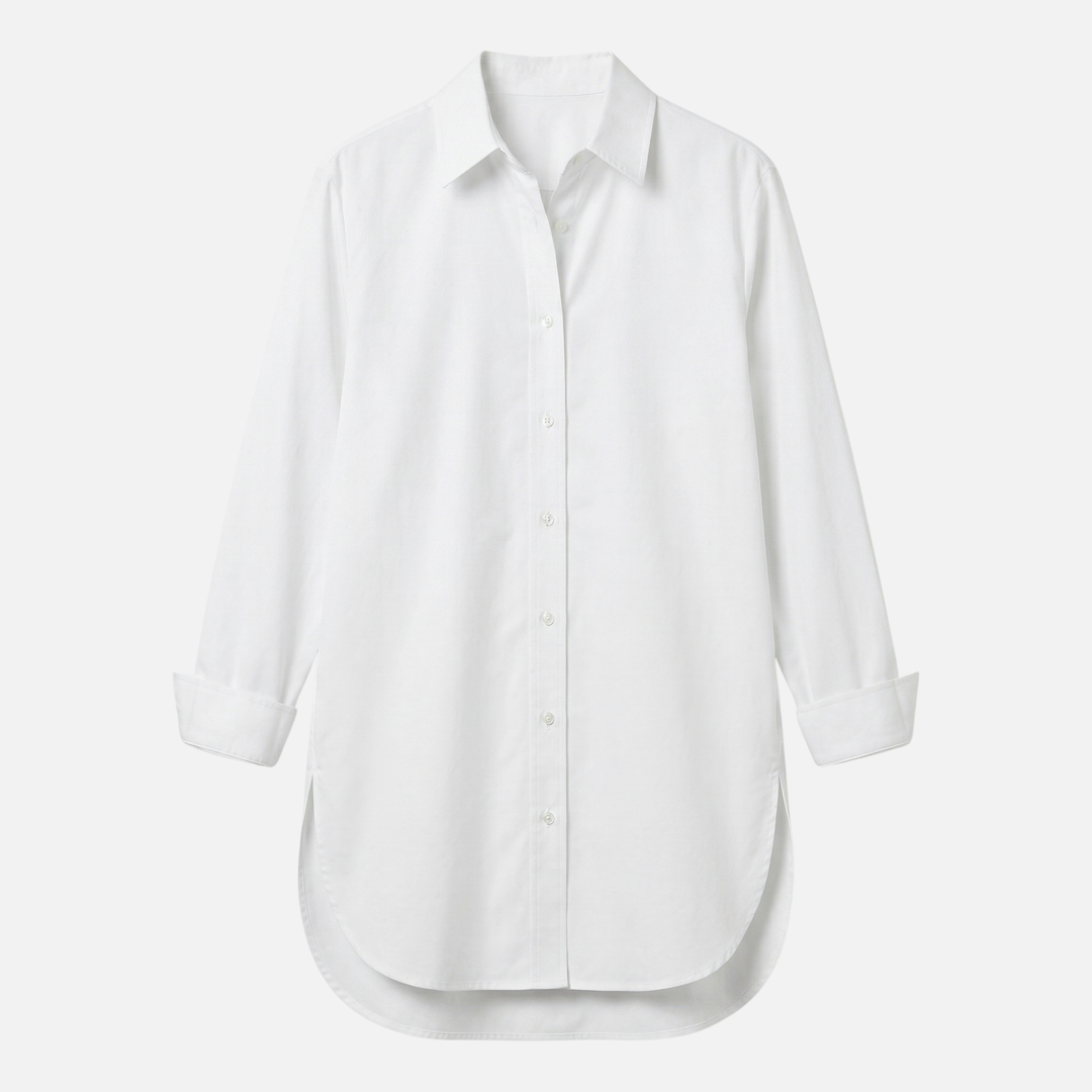 Oversize Baumwollbluse – Lockere Passform für Damen