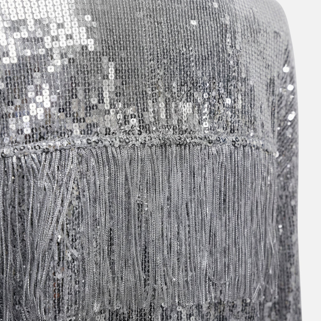 Pailletten-Fransen-Jacke kurz geschnitten für Damen