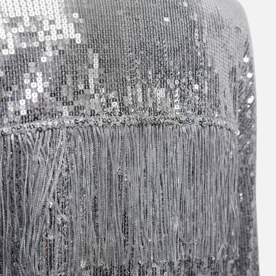 Pailletten-Fransen-Jacke kurz geschnitten für Damen