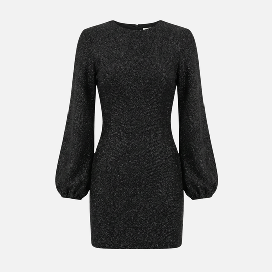 Pailletten-Abendminikleid – Langärmliger V-Ausschnitt-Stil für Damen