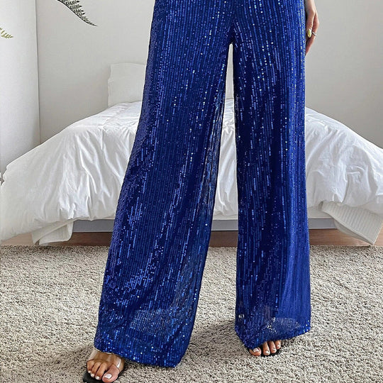Paillettenbesetzte Schlaghosen für Damen | Hohe Taille