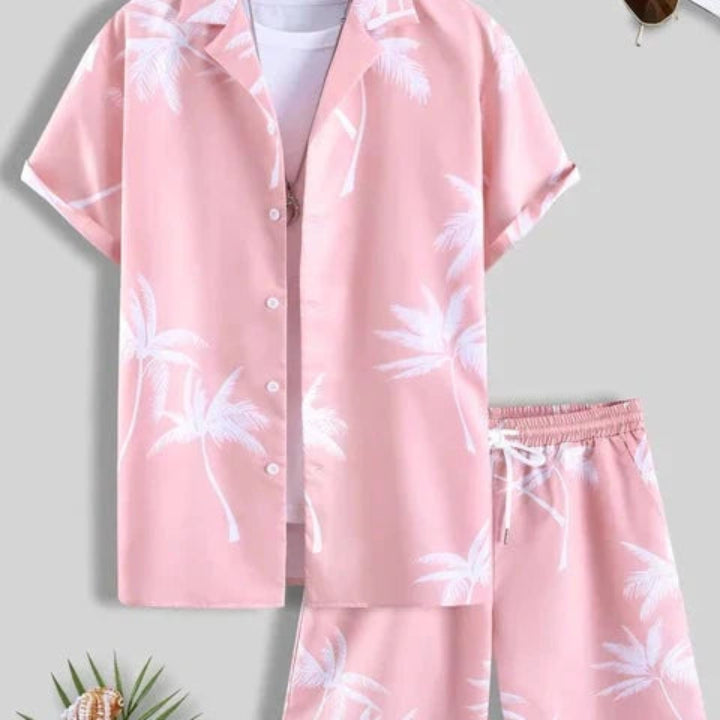 Męski zestaw z motywem palm | Lato