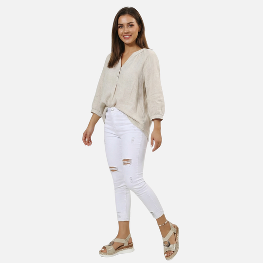 Plattform Wedgesandalen mit Metallringen für Damen