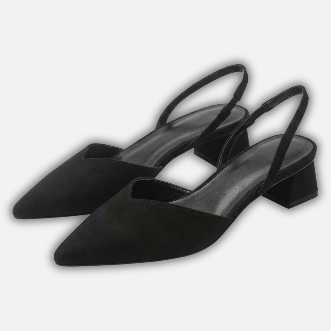 Pumps mit spitzer Zehenpartie und Fersriemen für Frauen