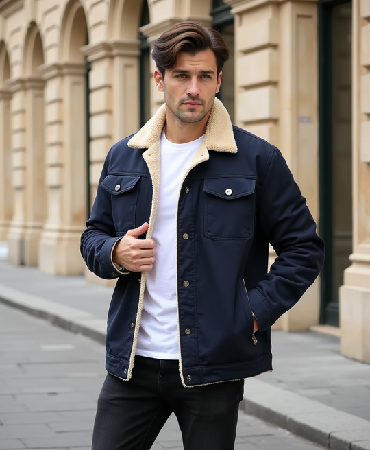 Regular Fit Jacke mit Brustklappen für Männer