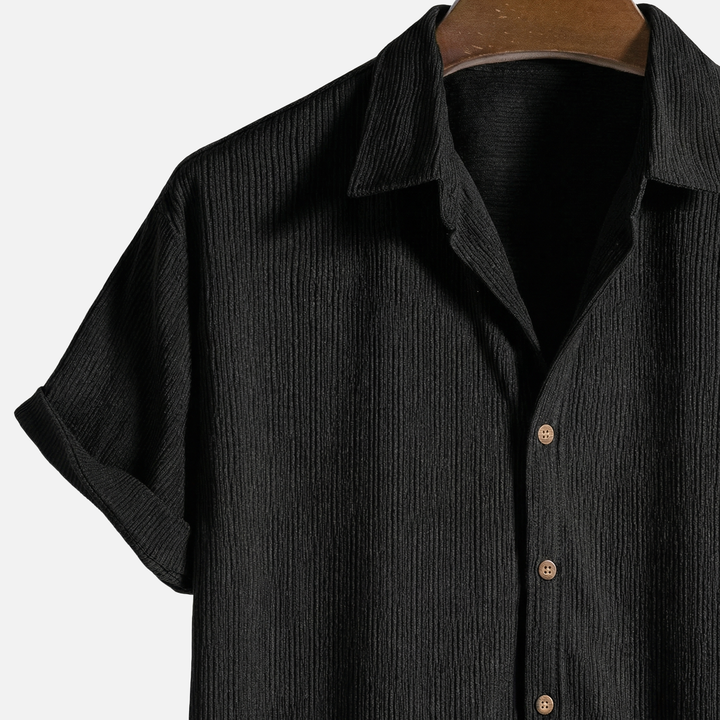 Herren_Strick_Set_in_Rippenoptik_Poloshirt_und_Shorts_4