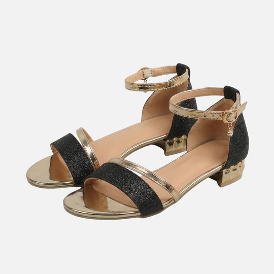 Sandalen mit Blockabsatz und Fesselriemen für Damen