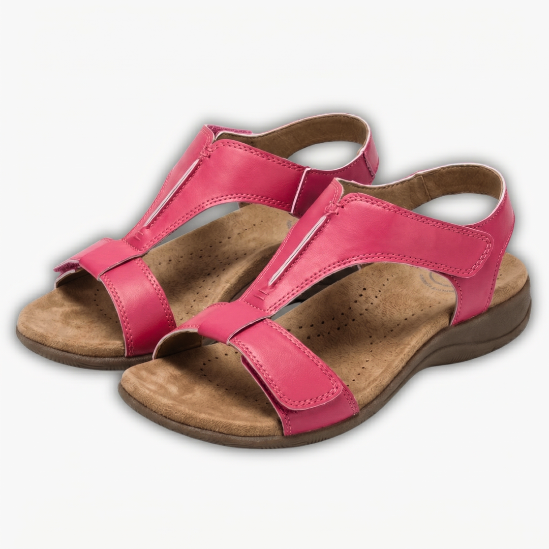 Sandalen mit verstellbaren Riemen und gepolsterter Sohle für Damen