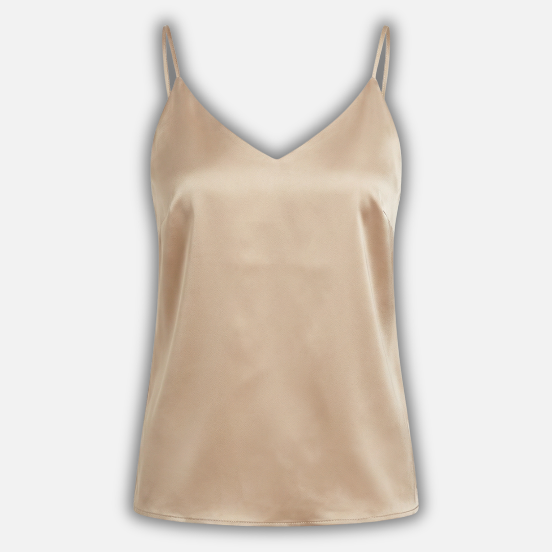 Satin Cami Top mit V-Ausschnitt für Damen