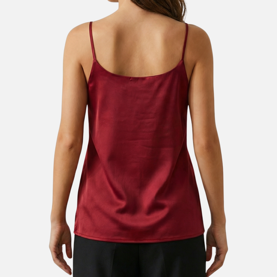 Satin Cami Top mit V-Ausschnitt für Damen