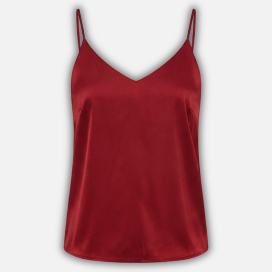 Satin Cami Top mit V-Ausschnitt für Damen
