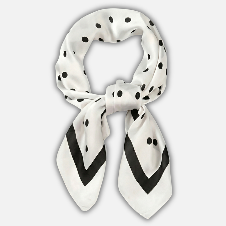 Satin Square Scarf with Eye-Catching Print for Women