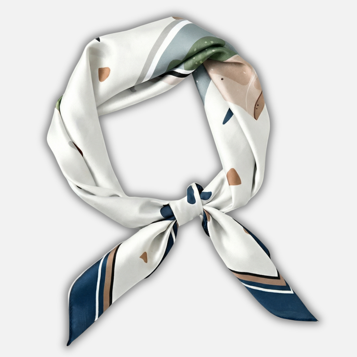 Satin Square Scarf with Eye-Catching Print for Women