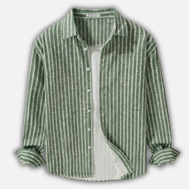 Layered Shirt with Stripes and Vertical Pattern for Men