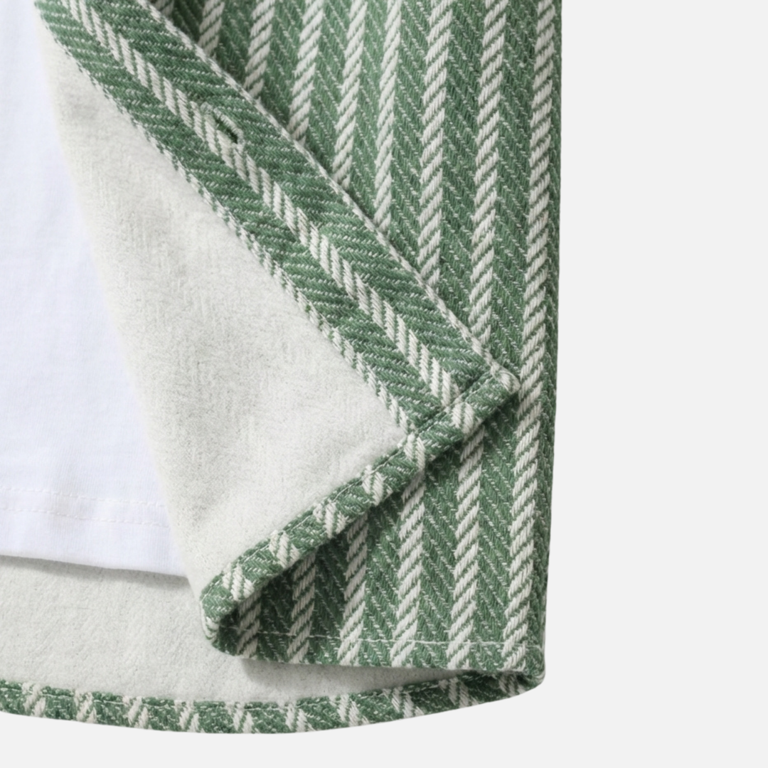 Schicht-Hemd mit Streifen und vertikalem Muster für Herren