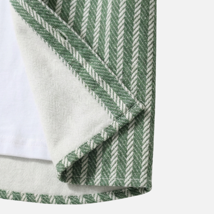 Layered Shirt with Stripes and Vertical Pattern for Men