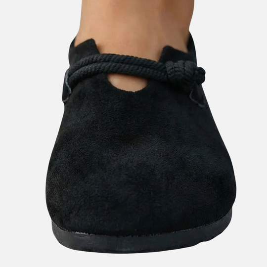 Sommer Suede Loafer Leichte Slipper mit Seildetail für Damen
