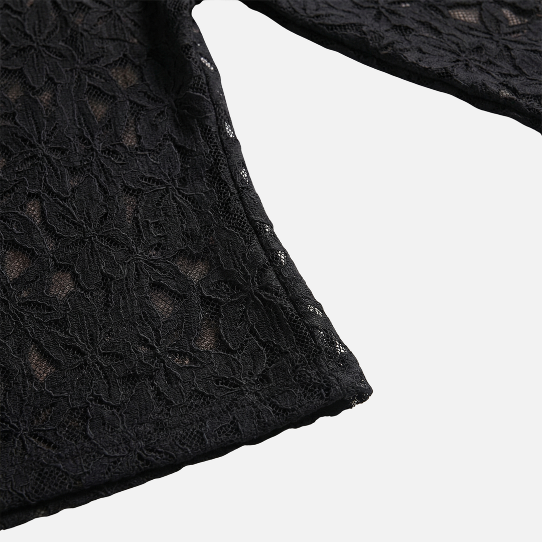 Spitzenbluse mit Langärmeln für Frauen