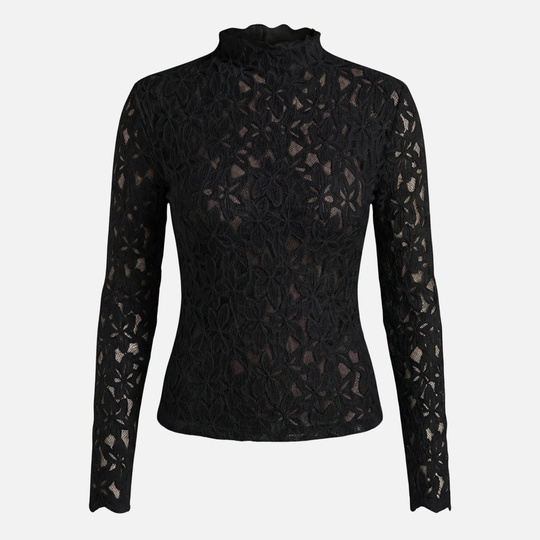 Spitzenbluse mit Langärmeln für Frauen