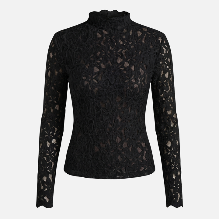 Lace blouse with long sleeves for women