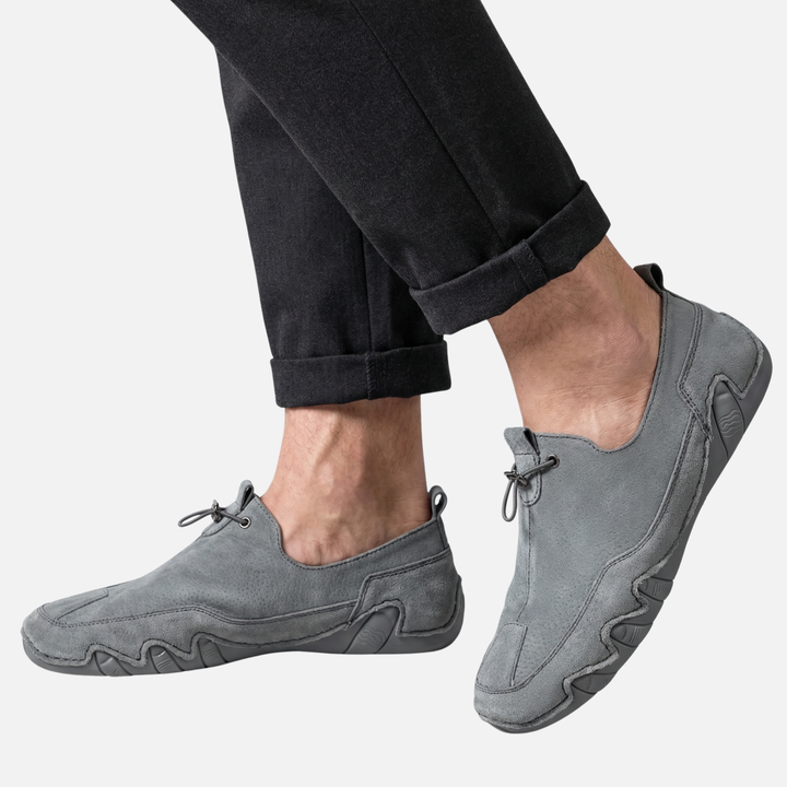 Sportliche Slip-On Sneaker Elastische Schnürung mit Gummisohle für Herren