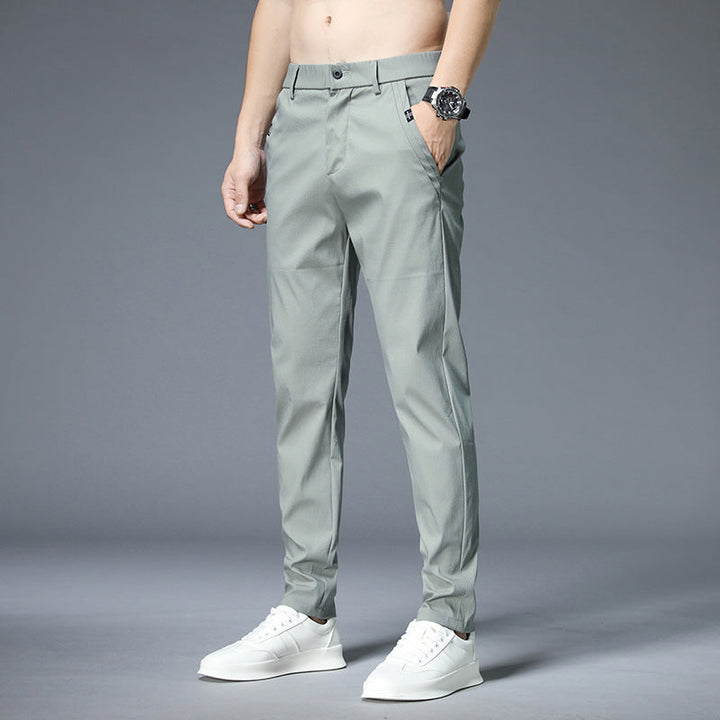 Straight Leg Stretch Hose mit Bund fuer Herren 1