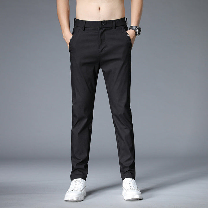 Straight Leg Stretch Hose mit Bund fuer Herren 4