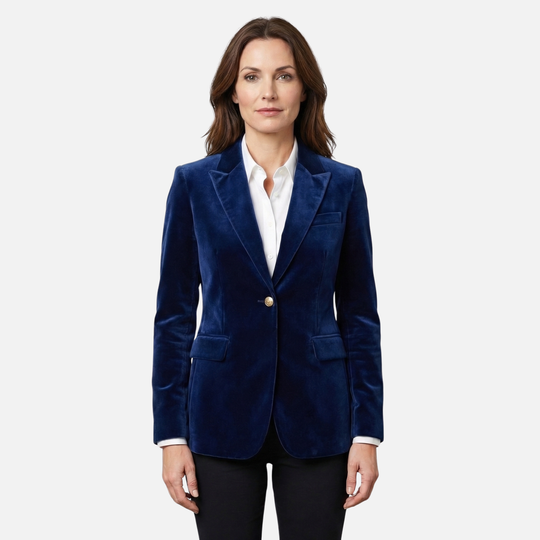 Strukturierter Blazer mit Pattentaschen für Frauen